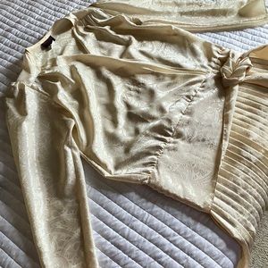 Simon Sez | Vintage Cream Satin Dress - Size: Small/Medium